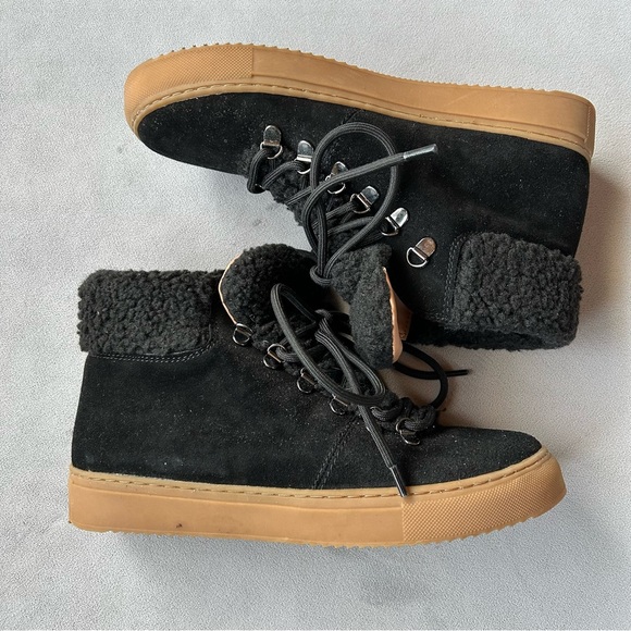 Susina ~ Zayva ~ Leather Lace Up Boot with Faux Shearling ~ Women’s Size 8.5 - Picture 4 of 12